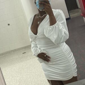 Brown Long Sleeve Dress